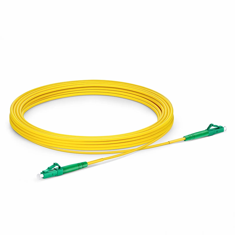 7m (23ft) Fiber Patch Cable, 1 Fiber, LC APC Simplex to LC APC Simplex, Single Mode (OS2), Riser (OFNR), 2.0mm, Tight-Buffered, Yellow