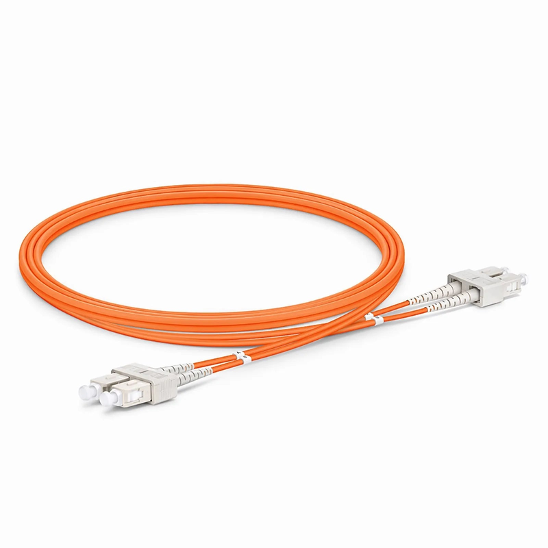 1m (3ft) Fiber Patch Cable, 2 Fibers, G.651, SC UPC Duplex to SC UPC Duplex, Multimode (OM1), Riser (OFNR), 2.0mm, Tight-Buffered, Orange