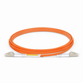 2m (7ft) Fiber Patch Cable, 2 Fibers, G.651, LC UPC Duplex to LC UPC Duplex, Multimode (OM1), Riser (OFNR), 2.0mm, Tight-Buffered, Orange