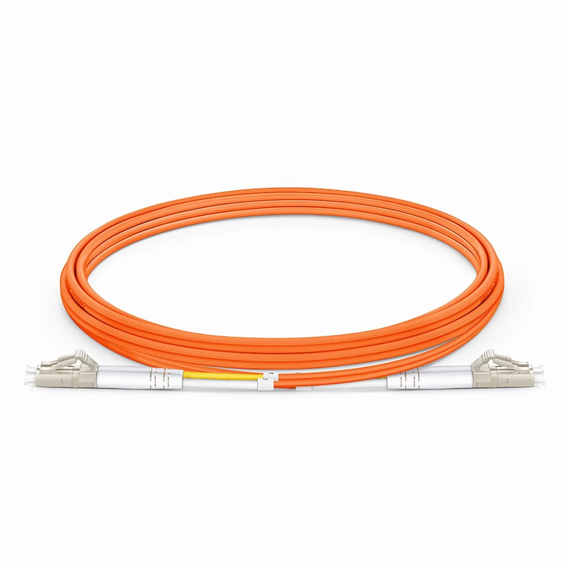 2m (7ft) Fiber Patch Cable, 2 Fibers, G.651, LC UPC Duplex to LC UPC Duplex, Multimode (OM1), Riser (OFNR), 2.0mm, Tight-Buffered, Orange