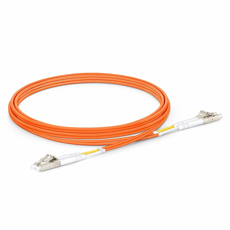 2m (7ft) Fiber Patch Cable, 2 Fibers, G.651, LC UPC Duplex to LC UPC Duplex, Multimode (OM1), Riser (OFNR), 2.0mm, Tight-Buffered, Orange