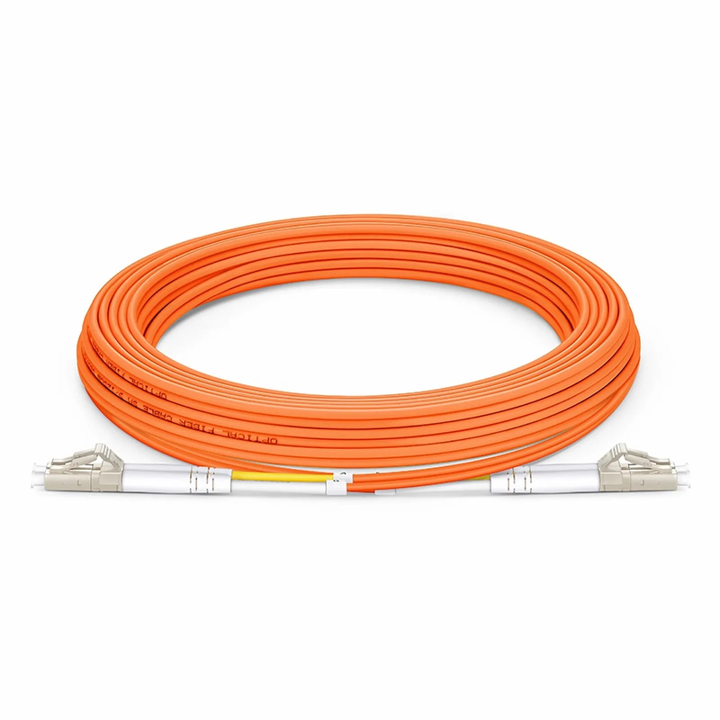 5m (16ft) Fiber Patch Cable, 2 Fibers, G.651, LC UPC Duplex to LC UPC Duplex, Multimode (OM1), Riser (OFNR), 2.0mm, Tight-Buffered, Orange