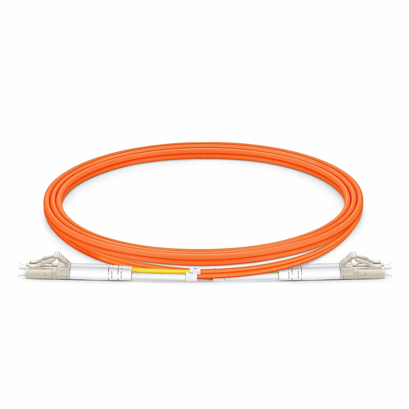 1m (3ft) Fiber Patch Cable, 2 Fibers, G.651, LC UPC Duplex to LC UPC Duplex, Multimode (OM1), Riser (OFNR), 2.0mm, Tight-Buffered, Orange