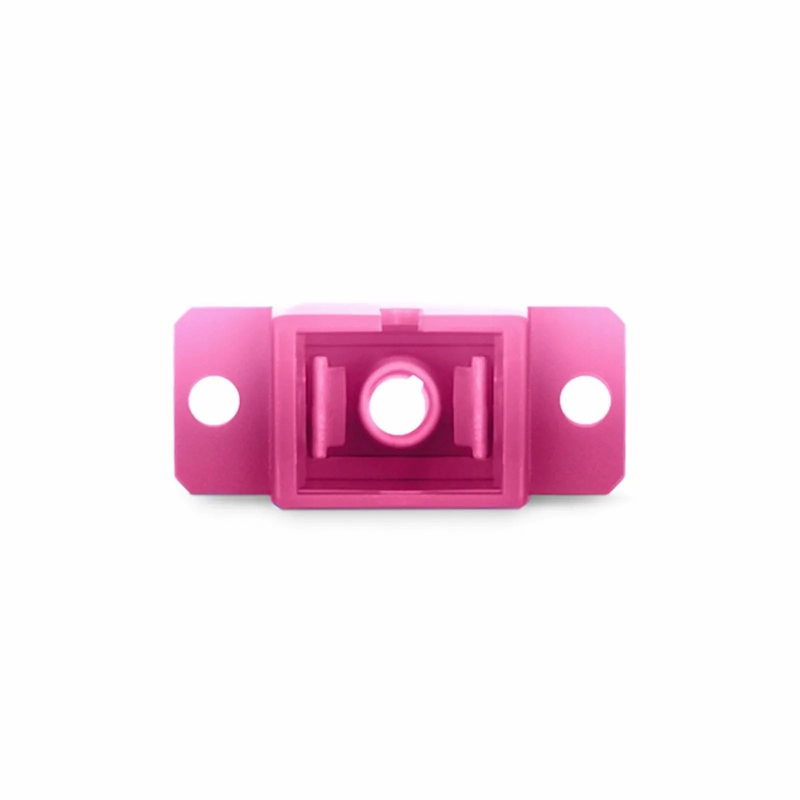 SC/UPC to SC/UPC Simplex OM4 Multimode Plastic Fiber Optic Adapter/Coupler with Flange, Violet