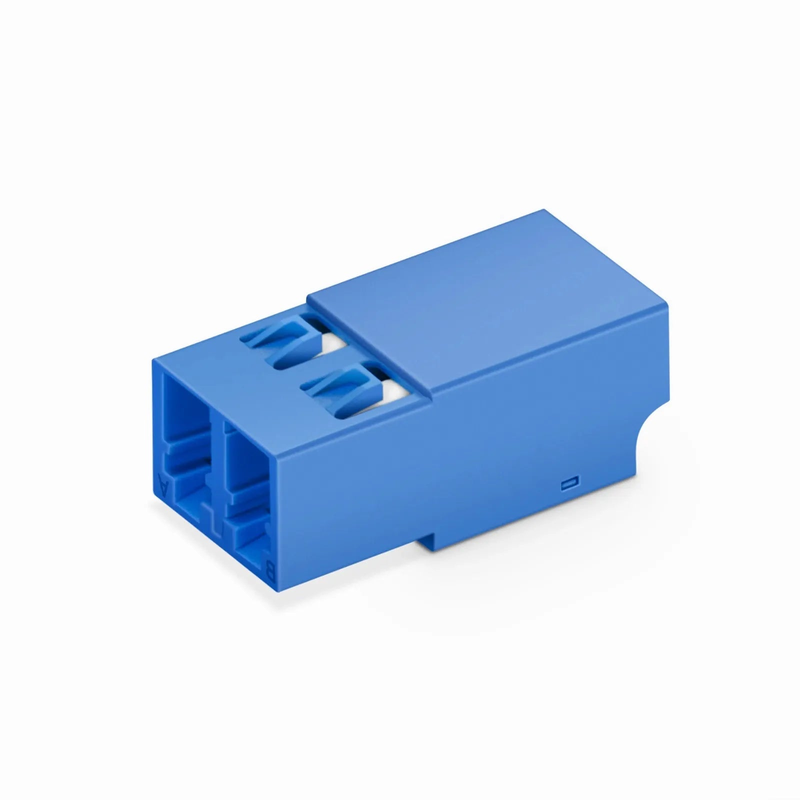 LC/UPC to LC/UPC Duplex OS2 Single Mode Shuttered Fiber Optic Adapter/Coupler without Flange
