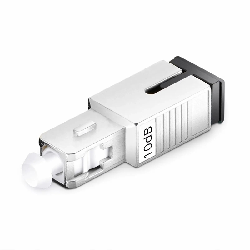 SC/UPC Singlemode Fixed Fiber Optic Attenuator, Male-Female, 10dB (10pcs/Pack)