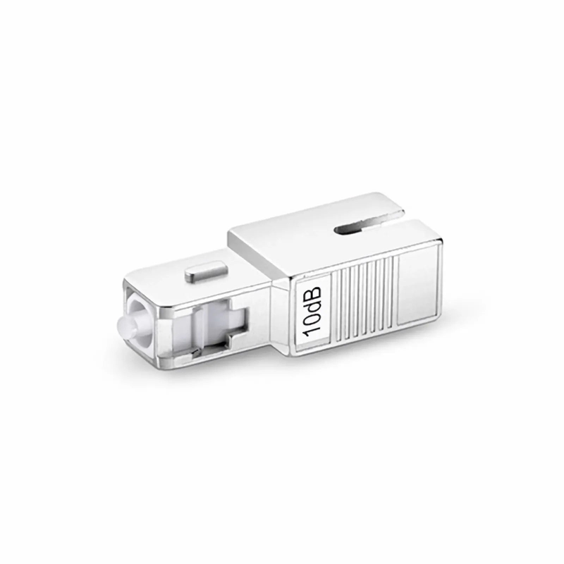 SC/UPC Singlemode Fixed Fiber Optic Attenuator, Male-Female, 10dB (10pcs/Pack)