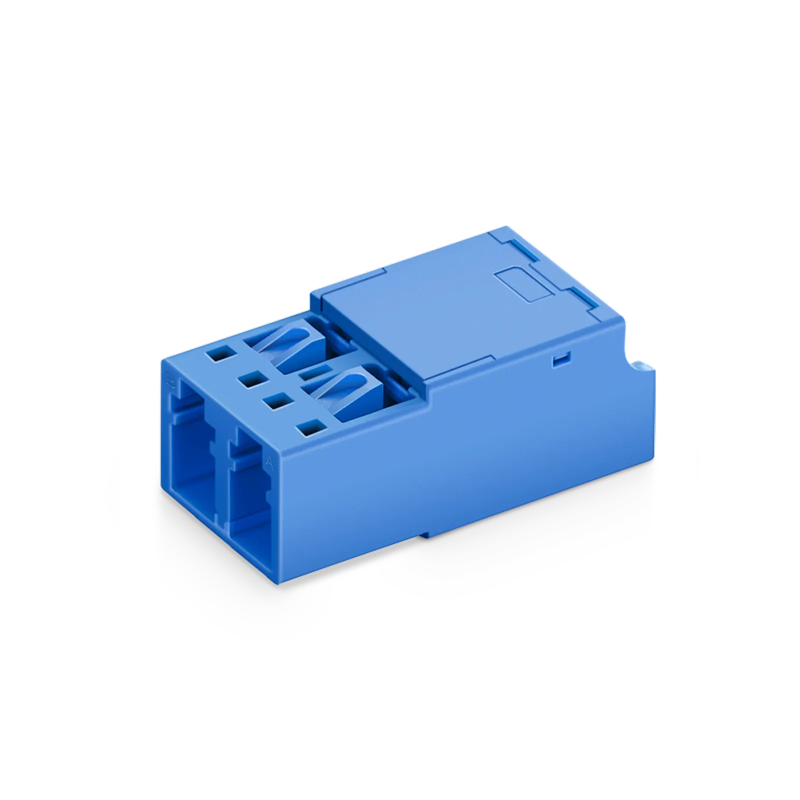 LC/UPC to LC/UPC Duplex OS2 Single Mode Shuttered Fiber Optic Adapter/Coupler without Flange