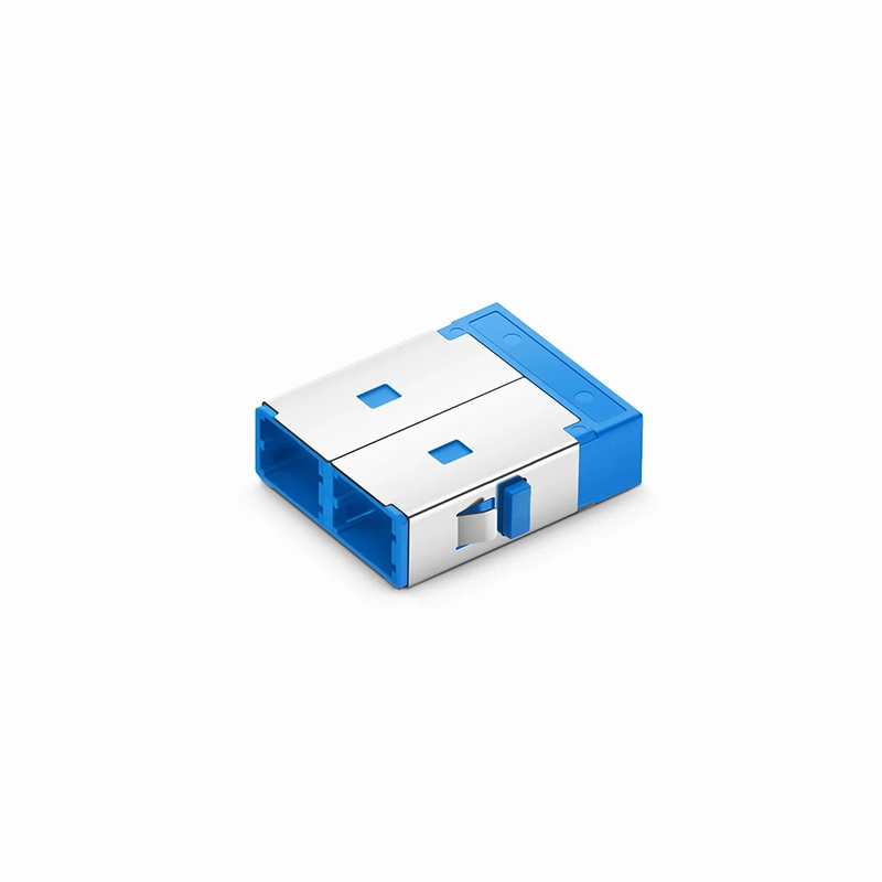 SN/UPC to SN/UPC 4-Port OS2 Single Mode Plastic Fiber Optic Adapter/Coupler Without Flange