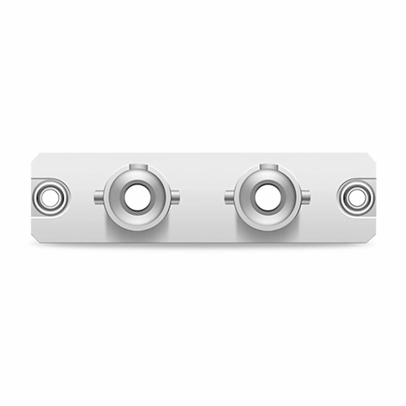 ST/UPC Female to SC/UPC Female Hybrid Duplex Single Mode/Multimode Metal Fiber Optic Adapter/Coupler with Flange