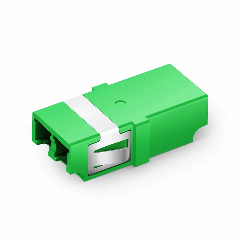 LC/APC to LC/APC Duplex OS2 Single Mode SC Footprint Plastic Fiber Optic Adapter/Coupler without Flange (10pcs/pack)