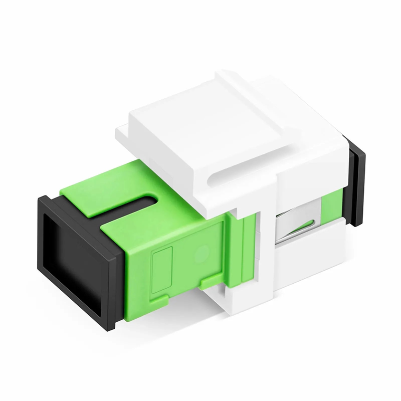 SC/APC to SC/APC Simplex Single Mode Fiber Keystone Jack
