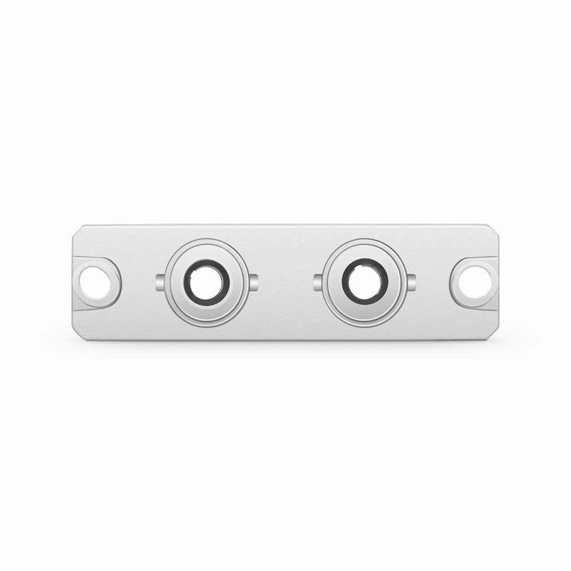ST/UPC to ST/UPC Duplex OS2 Singlemode Metal Fiber Optic Adapter with Flange (10pcs/Pack)