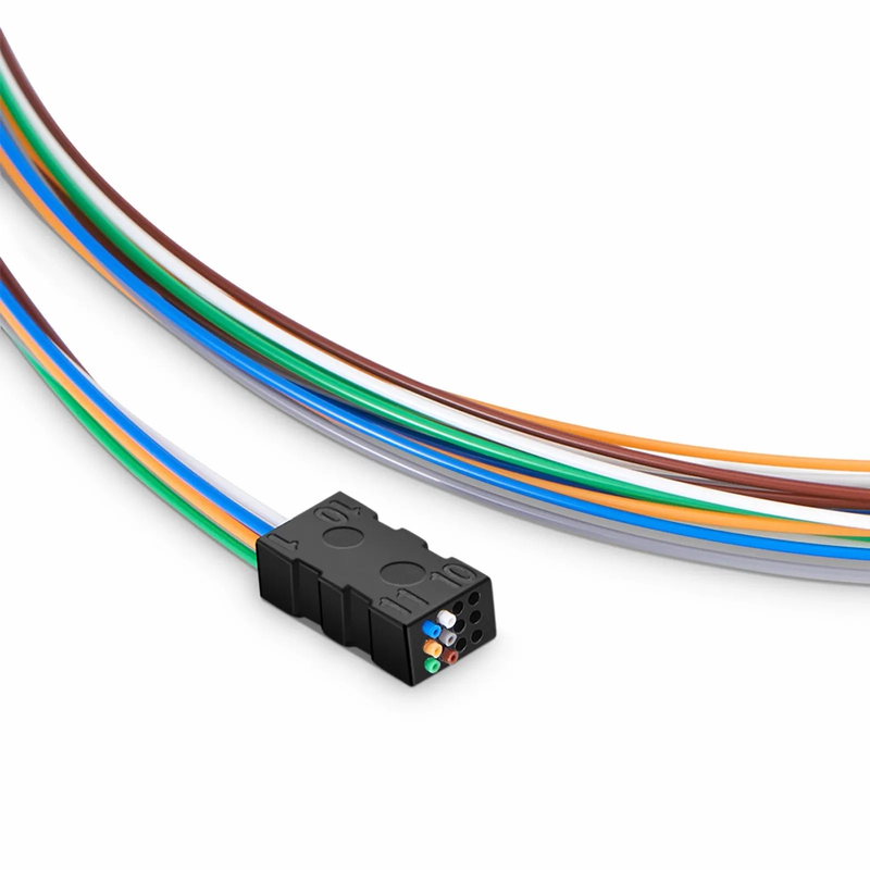 6 Fibers Buffer Tube Color-coded Fan-out Kit, for Round Cable, Indoor, 1.2m (3.94ft) Tubing Length