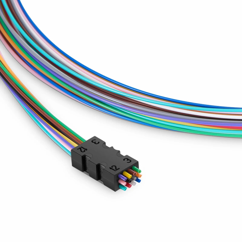 12 Fibers Buffer Tube Color-coded Fan-out Kit, for Round Cable, Indoor, 1.2m (3.94ft) Tubing Length