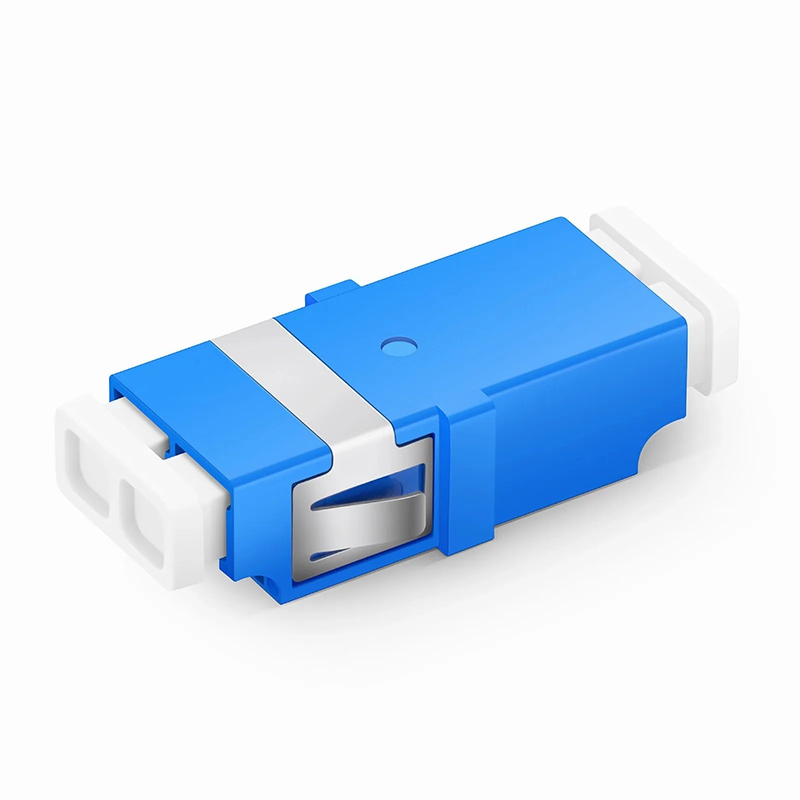 LC/UPC to LC/UPC Duplex OS2 Single Mode SC Footprint Plastic Fiber Optic Adapter/Coupler without Flange (10pcs/Pack)