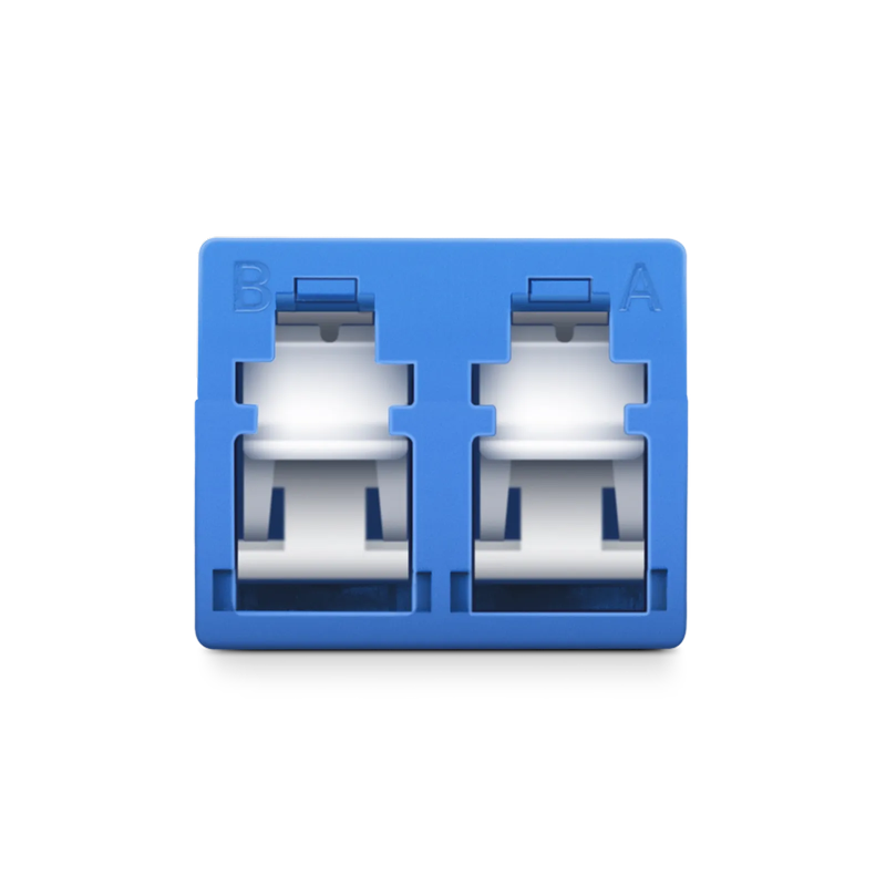 LC/UPC to LC/UPC Duplex OS2 Single Mode Shuttered Fiber Optic Adapter/Coupler without Flange