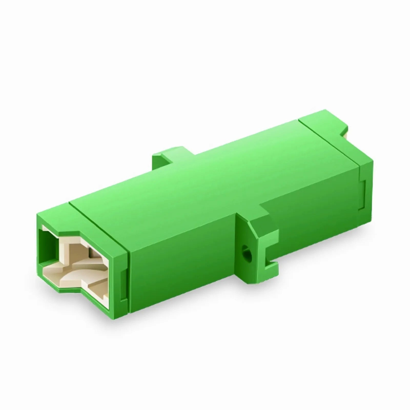 LSH/APC to LSH/APC Simplex OS2 Single Mode Plastic Fiber Optic Adapter/Coupler with Flange