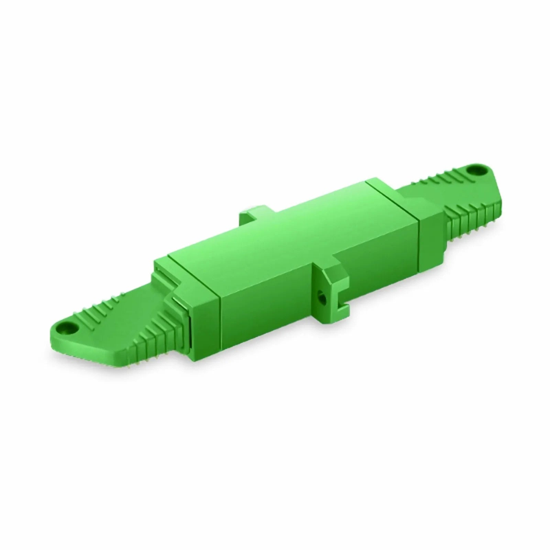 LSH/APC to LSH/APC Simplex OS2 Single Mode Plastic Fiber Optic Adapter/Coupler with Flange