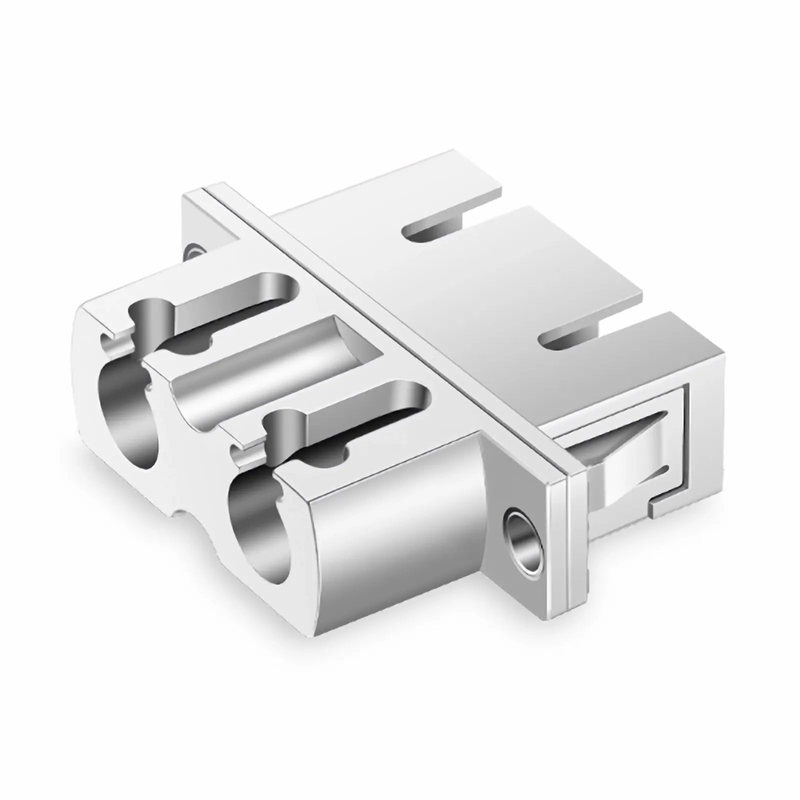 LC/UPC Female to SC/UPC Female Hybrid Duplex Single Mode/Multimode Metal Fiber Optic Adapter/Coupler with Flange