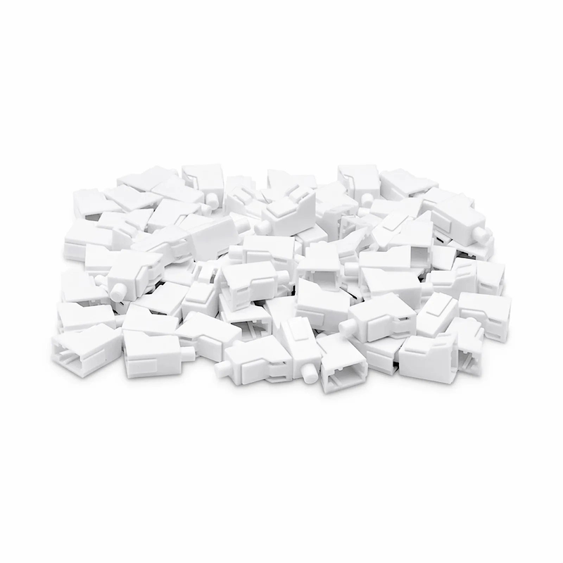 Universal Dust Cap for 1.25mm Ferrules Fits LC, White Color (100pcs/pack)