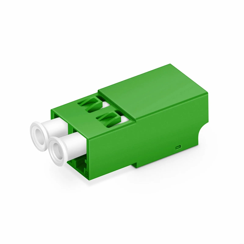 LC/APC to LC/APC Duplex OS2 Single Mode Shuttered Fiber Optic Adapter/Coupler without Flange