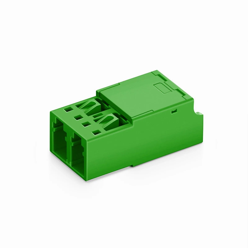 LC/APC to LC/APC Duplex OS2 Single Mode Shuttered Fiber Optic Adapter/Coupler without Flange