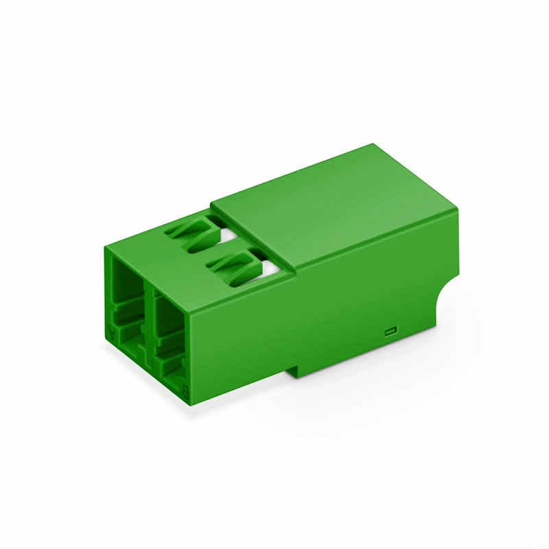 LC/APC to LC/APC Duplex OS2 Single Mode Shuttered Fiber Optic Adapter/Coupler without Flange