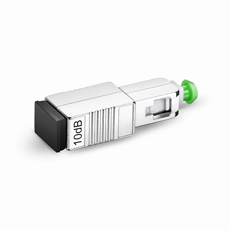 SC/APC Singlemode Fixed Fiber Optic Attenuator, Male-Female, 10dB (10pcs/Pack)