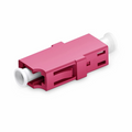 LC/UPC to LC/UPC Simplex OM4 Multimode Plastic Fiber Optic Adapter/Coupler without Flange, Violet