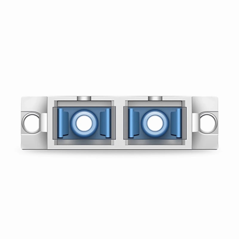 LC/UPC Female to SC/UPC Female Hybrid Duplex Single Mode/Multimode Metal Fiber Optic Adapter/Coupler with Flange