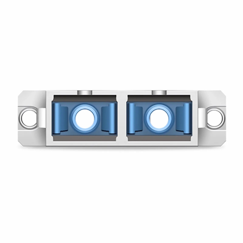ST/UPC Female to SC/UPC Female Hybrid Duplex Single Mode/Multimode Metal Fiber Optic Adapter/Coupler with Flange