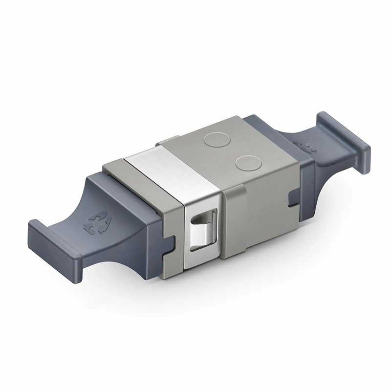 US Conec MTP®/MPO-8/12/24 Grey Fiber Optic Adapter/Coupler without Flange, Key Up to Up