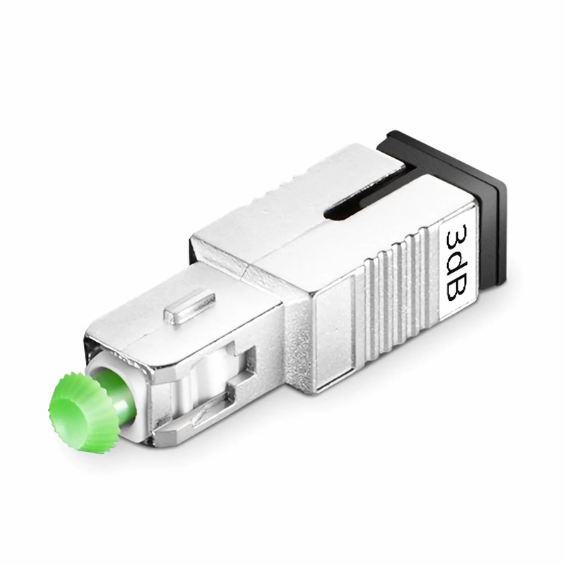 SC/APC Singlemode Fixed Fiber Optic Attenuator, Male-Female, 3dB (10pcs/Pack)