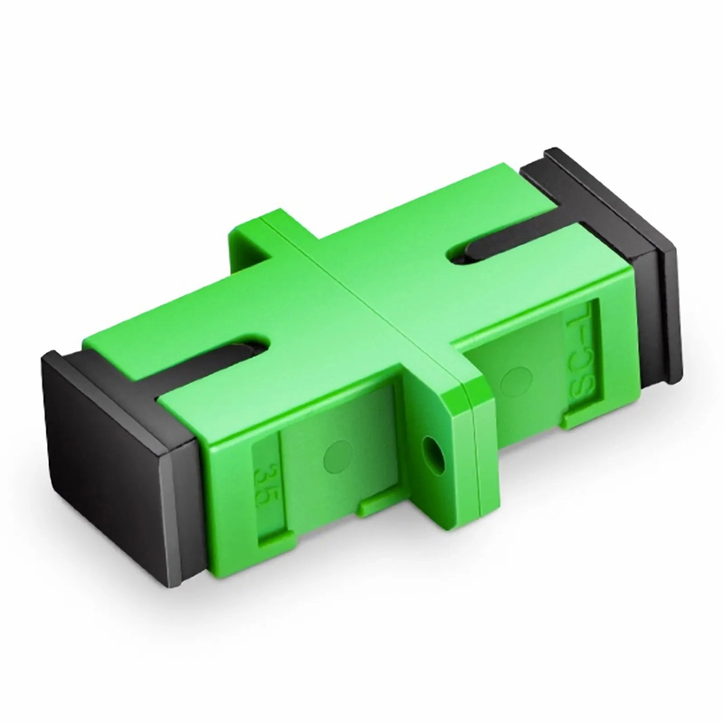 SC/APC to SC/APC Simplex OS2 Single Mode Fiber Optic Adapter/Coupler without Metal Clips with Flange (10pcs/Pack)