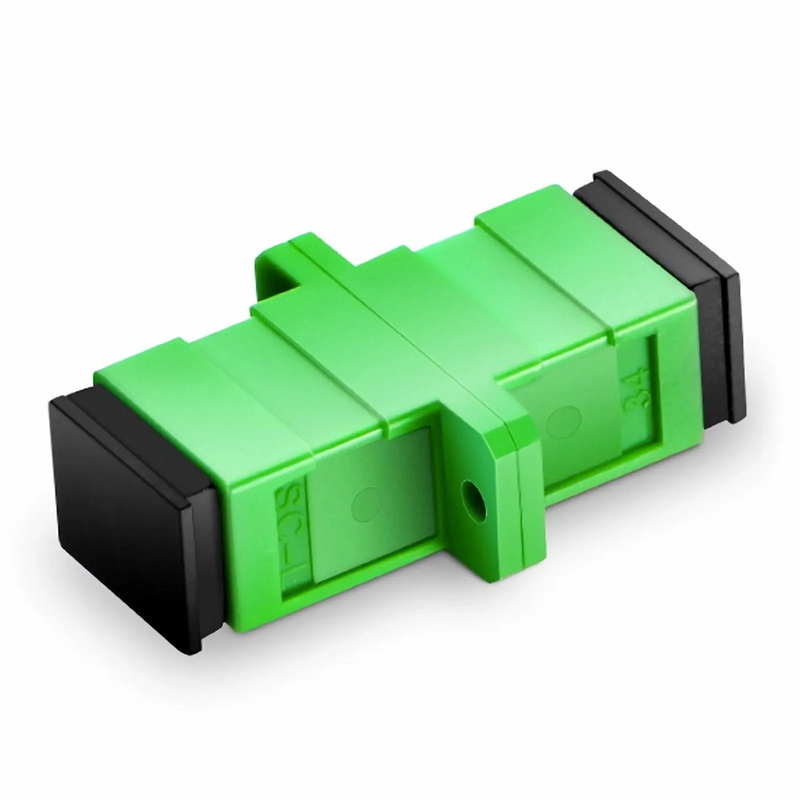 SC/APC to SC/APC Simplex OS2 Single Mode Fiber Optic Adapter/Coupler without Metal Clips with Flange (10pcs/Pack)