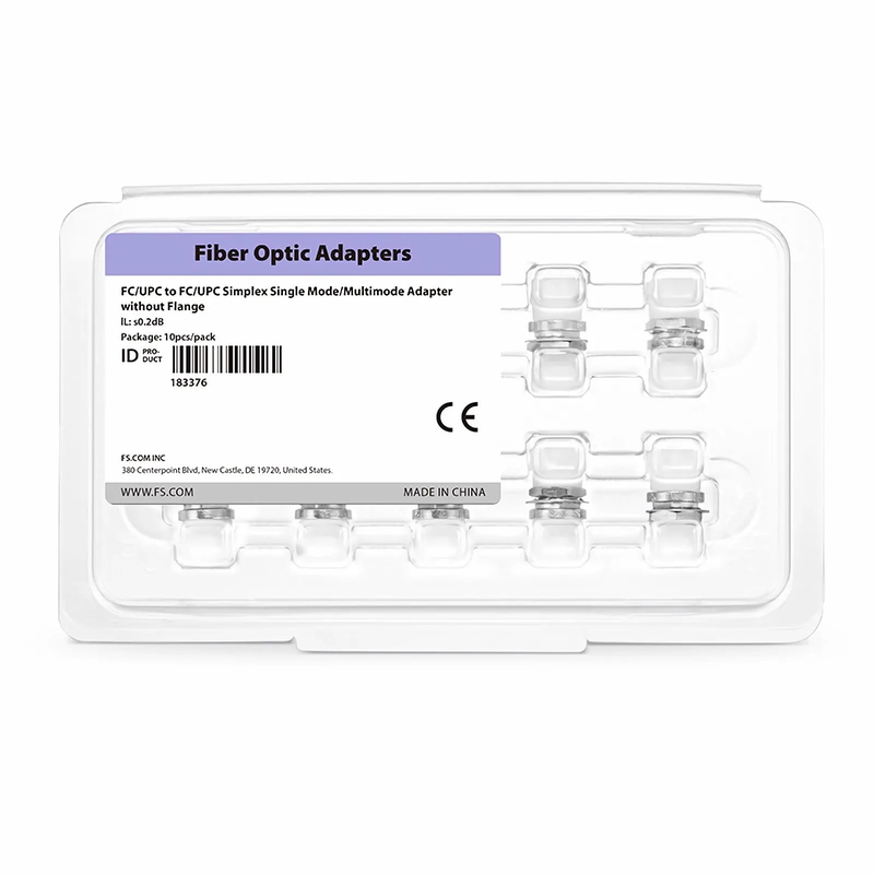 FC/UPC to FC/UPC Simplex Single Mode/Multimode Metal Small D Fiber Optic Adapter/Coupler without Flange (10pcs/pack)