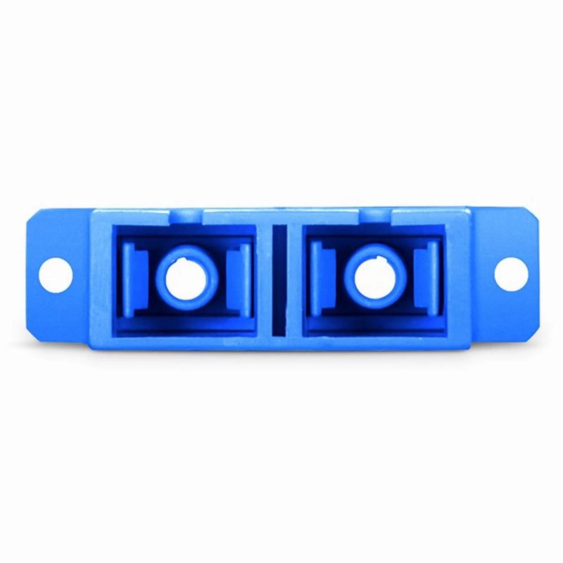 SC/UPC to SC/UPC Duplex OS2 Single Mode Plastic Fiber Optic Adapter/Coupler with Flange (10pcs/Pack)