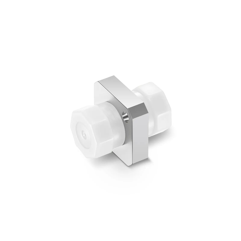 FC/UPC to FC/UPC Simplex Single Mode/Multimode Square Solid Type One Piece Metal Fiber Optic Adapter/Coupler with Flange (10pcs/pack)