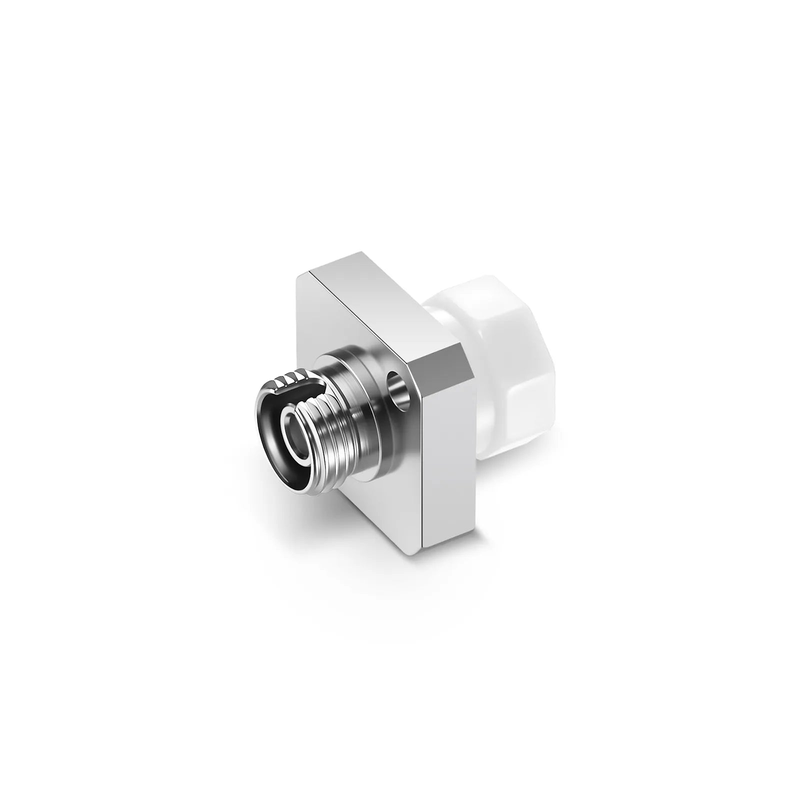 FC/UPC to FC/UPC Simplex Single Mode/Multimode Square Solid Type One Piece Metal Fiber Optic Adapter/Coupler with Flange (10pcs/pack)