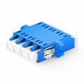 LC/UPC to LC/UPC Quad OS2 Single Mode Plastic Fiber Optic Adapter/Coupler with Flange