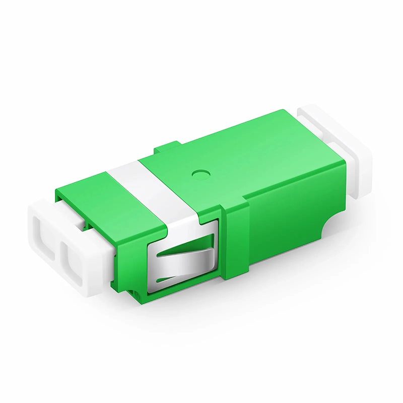 LC/APC to LC/APC Duplex OS2 Single Mode SC Footprint Plastic Fiber Optic Adapter/Coupler without Flange (10pcs/pack)
