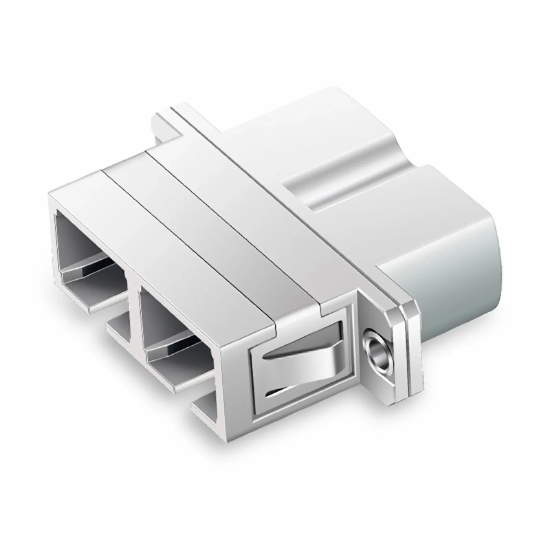 LC/UPC Female to SC/UPC Female Hybrid Duplex Single Mode/Multimode Metal Fiber Optic Adapter/Coupler with Flange