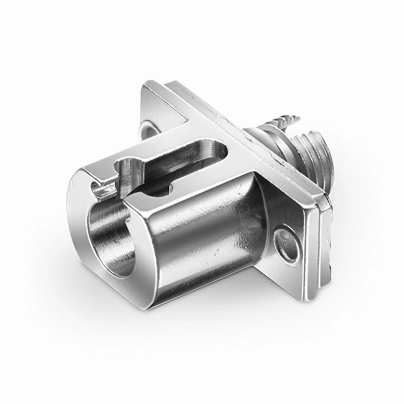 FC/UPC Female to LC/UPC Female Hybrid Simplex Single Mode/Multimode Metal Fiber Optic Adapter/Coupler with Flange