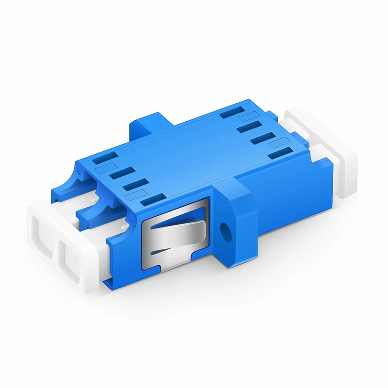 LC/UPC to LC/UPC Duplex OS2 Single Mode SC Footprint Plastic Fiber Optic Adapter/Coupler with Flange (10pcs/pack)