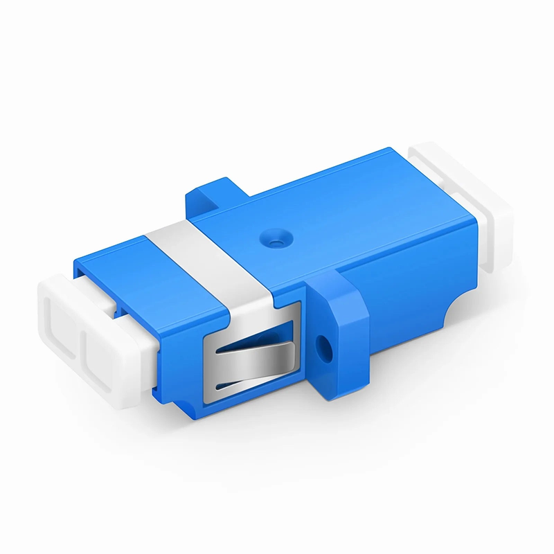 LC/UPC to LC/UPC Duplex OS2 Single Mode SC Footprint Plastic Fiber Optic Adapter/Coupler with Flange (10pcs/pack)