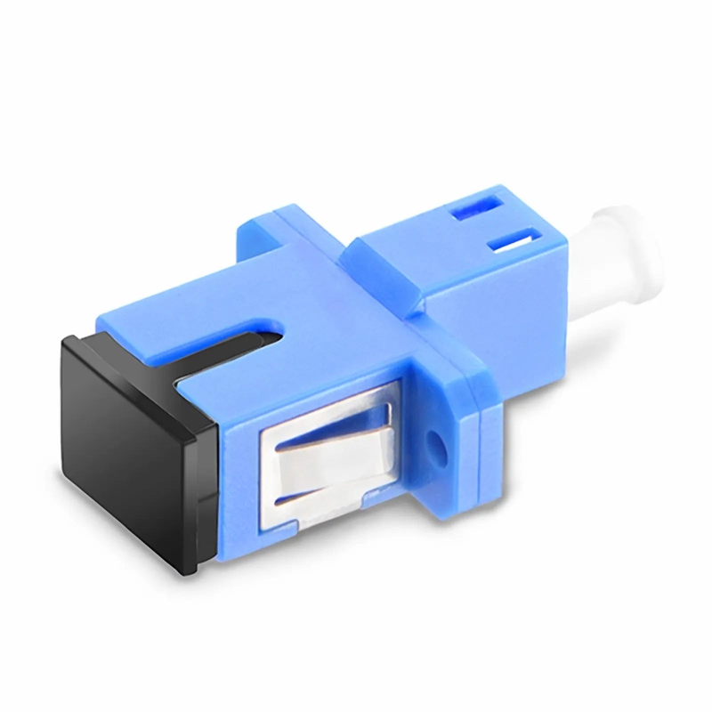 LC/UPC Female to SC/UPC Female Hybrid Simplex OS2 Single Mode Plastic Fiber Optic Adapter/Coupler with Flange