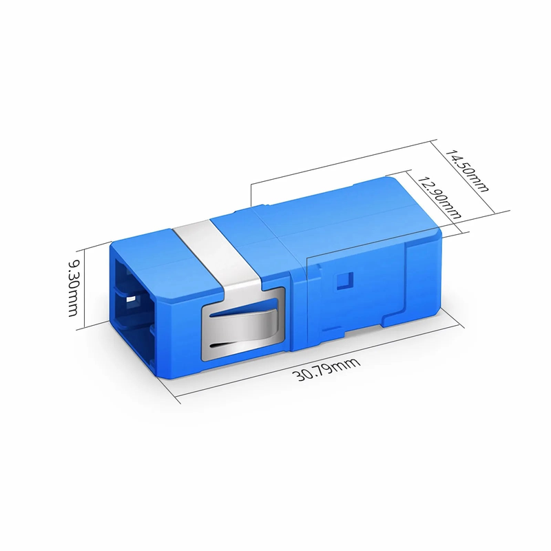 MDC/UPC to MDC/UPC 2-Port OS2 Single Mode Plastic Fiber Optic Adapter/Coupler without Flange