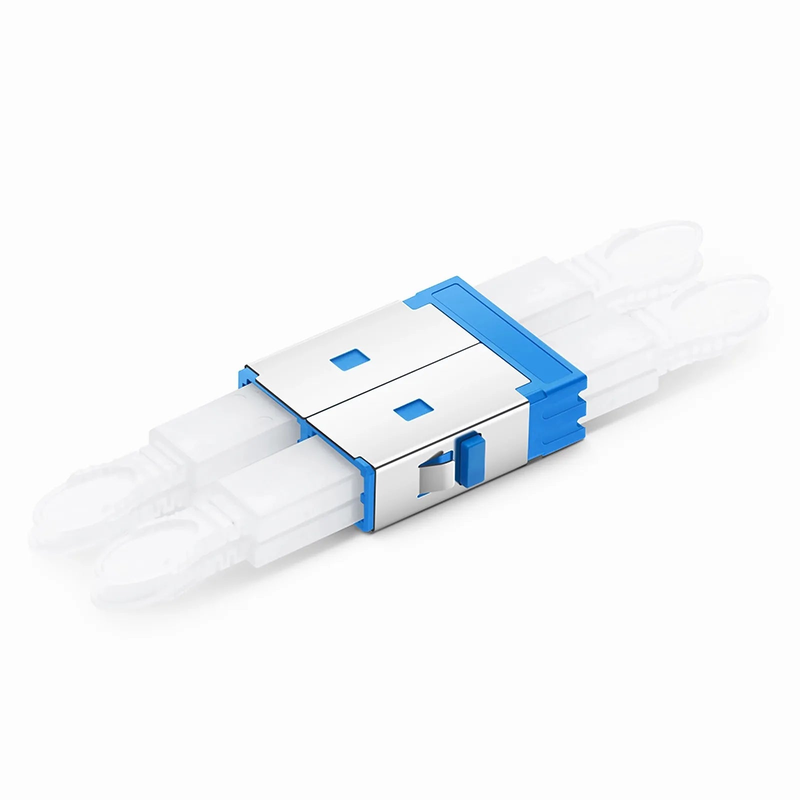 SN/UPC to SN/UPC 4-Port OS2 Single Mode Plastic Fiber Optic Adapter/Coupler Without Flange