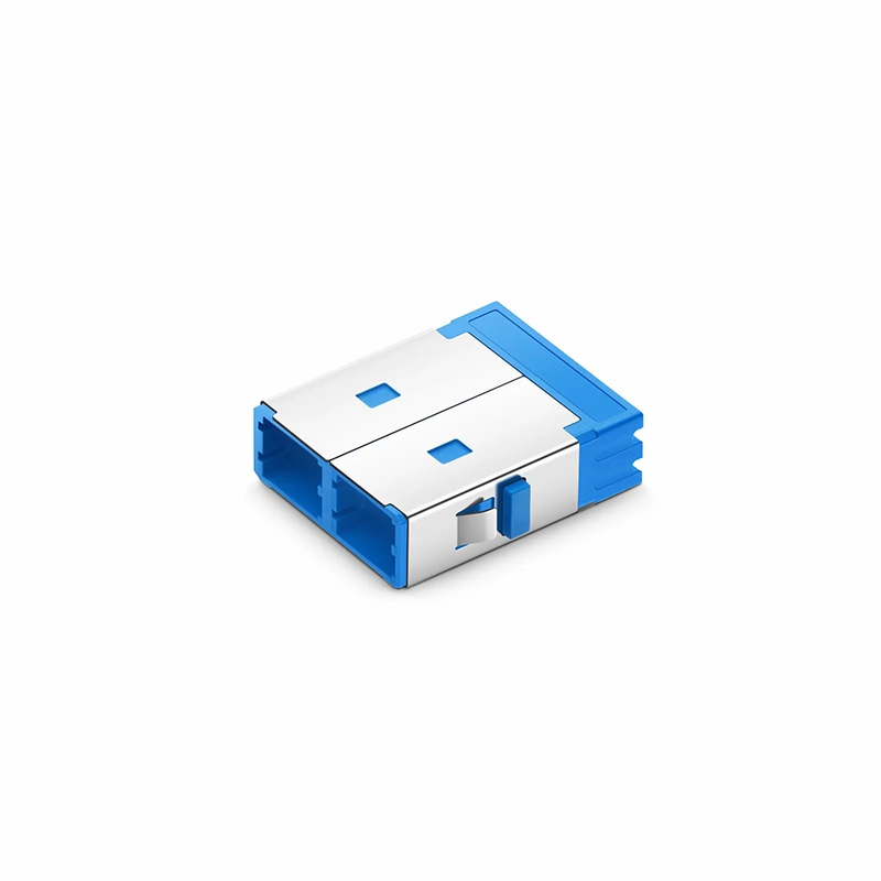 SN/UPC to SN/UPC 4-Port OS2 Single Mode Plastic Fiber Optic Adapter/Coupler Without Flange
